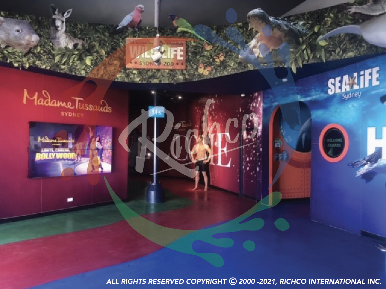 Richco Flooring at Madame Tussauds & Sea life - Sydney - Front Entrance