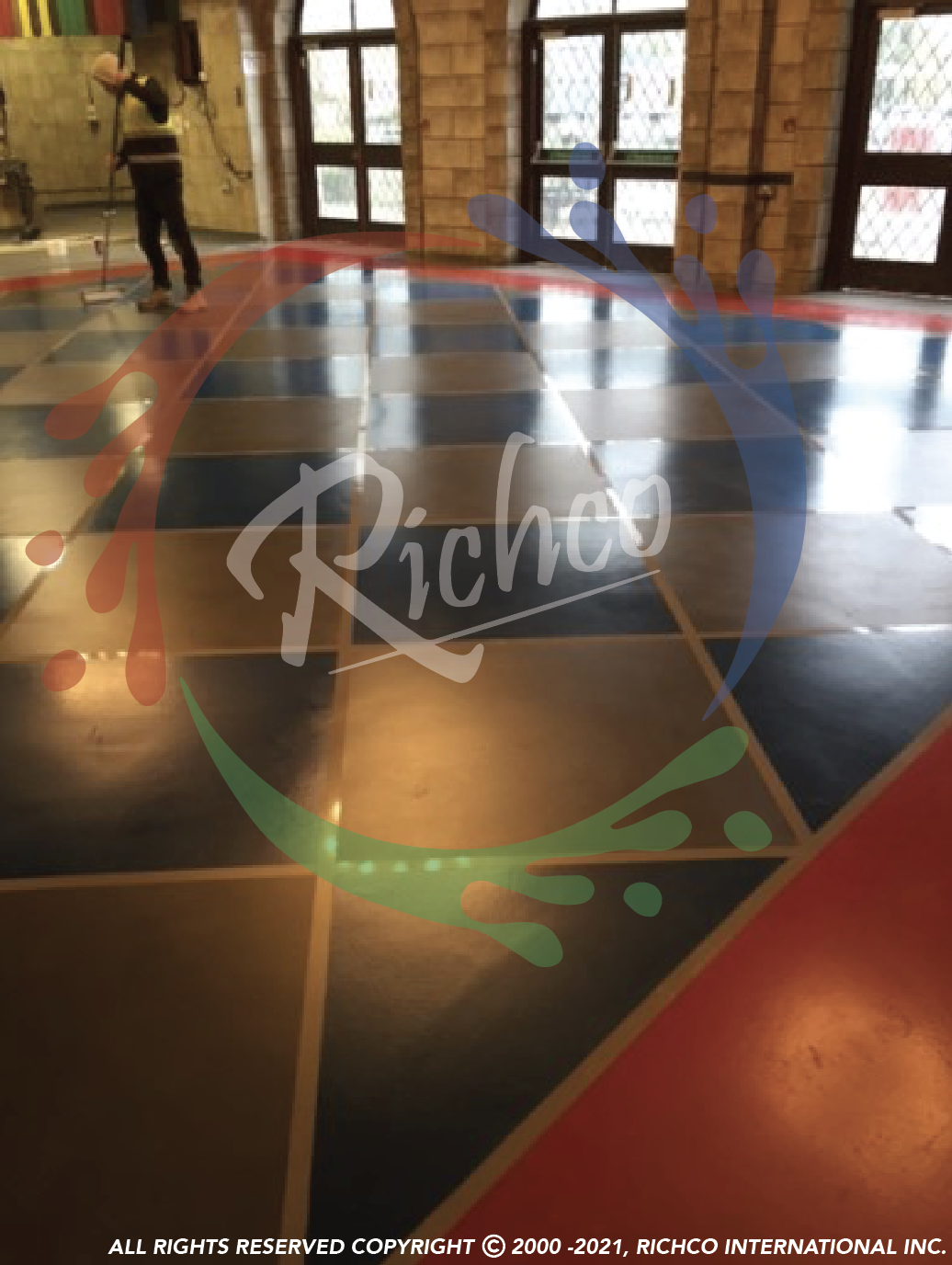 Richco Flooring at LEGOLAND Windsor - Knights Table Rotisserie - Self Levelling