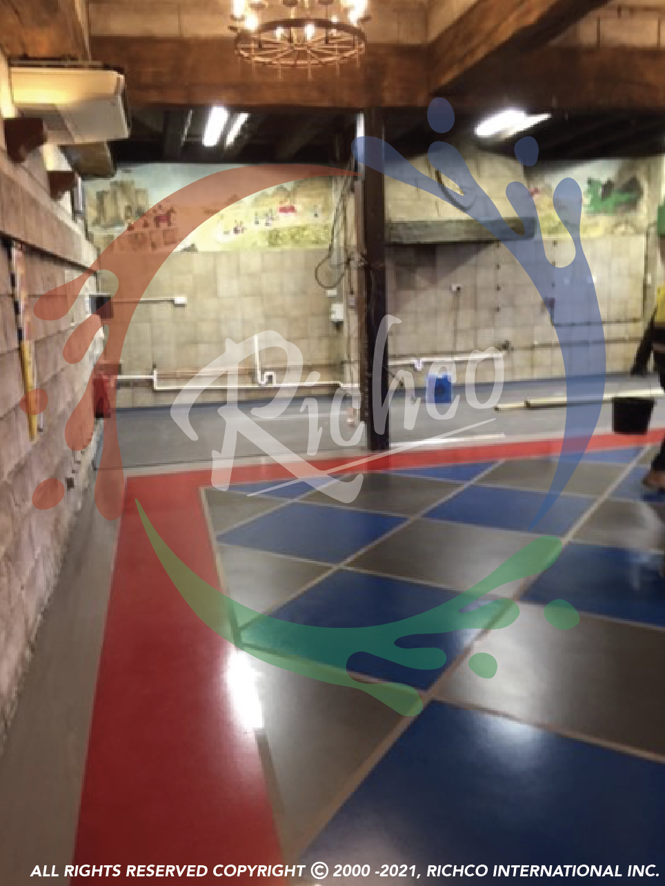 Richco Flooring at LEGOLAND Windsor - Knights Table Rotisserie - Self Levelling