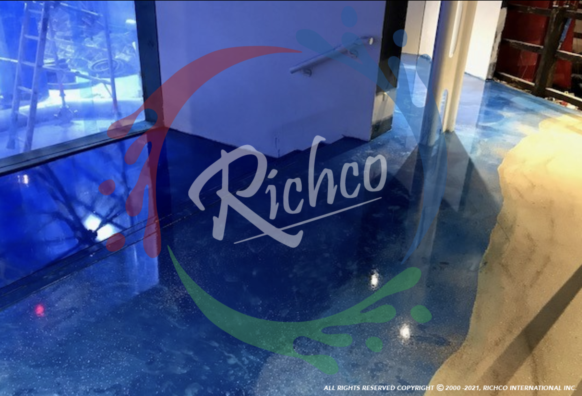 Richco Flooring at Madame Tussauds - Sydney - Night & Day - Self Levelling Epoxy Flooring - Beach Scene Flooring